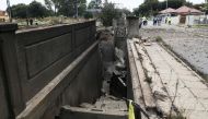 The damaged bridge where a gas tanker exploded in Boksburg near Johannesburg, South Africa, December 24, 2022. REUTERS/Sumaya Hisham