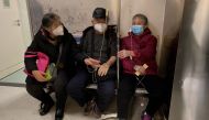 This picture shows Covid-19 patients being treated at Tianjin First Center Hospital in Tianjin on December 28, 2022. (Photo by Noel Celis / AFP)