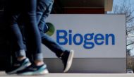 A sign marks a Biogen facility in Cambridge, Massachusetts, US, on March 9, 2020. File Photo / Reuters