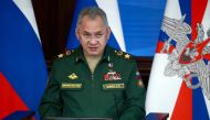 File photo: Russian Defence Minister Sergei Shoigu delivers a speech during an annual meeting of the Defence Ministry Board in Moscow, Russia, December 21, 2022. Sputnik/Sergei Fadeichev/Pool via Reuters