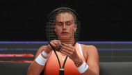 Belarus' Aryna Sabalenka during a break in play on her second round match against Russia's Liudmila Samsonova at the Guadalajara Open in Mexico on October 19, 2022 . (REUTERS/Henry Romero)