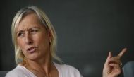 Tennis legend Martina Navratilova speaks as she meets the media in Singapore on August 15, 2014. File Photo / Reuters
