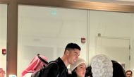 Cristiano Ronaldo and his family arrived in Riyadh, Saudi Arabia, on Monday evening, January 2, 2023. (Twitter / @alekhbariyatv / @sport_ekh) 