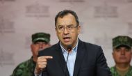 Colombian Ministry of the Interior Alfonso Prada speaks during a news conference regarding the bilateral ceasefire between the National Liberation Army (ELN) and military forces during peace negotiations in Bogota, Colombia, January 4, 2023. (REUTERS/Luisa Gonzalez)
