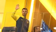 Al Nassr's Cristiano Ronaldo acknowledges the fans inside the stadium before the Al Nassr v Al Tai match at Mrsool Park, Riyadh, Saudi Arabia, January 6, 2023. (REUTERS/Ahmed Yosri)