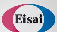 The logo of Eisai Co Ltd is displayed at the company headquarters in Tokyo, Japan, March 8, 2018. (REUTERS/Issei Kato)