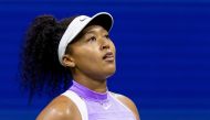 This file photo taken on August 30, 2022 shows Japan's Naomi Osaka after a point during her 2022 US Open Tennis tournament women's singles first round match against USA's Danielle Collins at the USTA Billie Jean King National Tennis Center in New York. (Photo by Corey Sipkin / AFP)