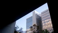 In this file photo taken on October 08, 2022, the World Bank headquarters seen from the International Monetary Fund headquarters in Washington, DC. (Photo by Stefani Reynolds / AFP)