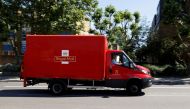 A Royal Mail delivery vehicle drives along a road near Mount Pleasant, in London, Britain, on June 25, 2020. File Photo / Reuters