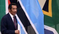 File Photo: Botswana's President Ian Khama returns to his seat after giving a speech during the Botswana-South Africa Bi-National Commission in Pretoria, South Africa, November 11, 2016. (REUTERS/Siphiwe Sibeko)