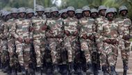 File Photo: Somali military officers march in a parade during celebrations to mark the 62nd anniversary of the Somali National Armed Forces in Mogadishu, Somalia April 12, 2022. (REUTERS/Feisal Omar)