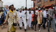 File Photo: Demonstrators march during a protest by Congo's Catholic and Protestant churches, against escalating violence in the east of the country, in Kinshasa, DRC. (REUTERS/Justin Makangara/File Photo)