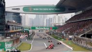 File Photo: General view during the warm up lap before the Formula One race at Shanghai International Circuit, Shanghai, China, April 14, 2019. (REUTERS/Aly Song)