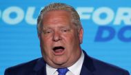 Ontario Premier Doug Ford speaks during his Ontario PC Party provincial election night watch party at the Toronto Congress Centre in Etobicoke, Ontario, Canada on June 2, 2022. File Photo / Reuters
