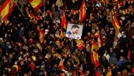 People protest against the government of Spanish Prime Minister Pedro Sanchez at Cibeles Square in Madrid, Spain, on January 21, 2023. REUTERS/Susana Vera