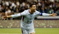 Saudi Pro League XI's Cristiano Ronaldo celebrates scoring their second goal during the friendly match against Paris St Germain at the King Fahd International Stadium, Riyadh, Saudi Arabia on January 19, 2023.  REUTERS/Ahmed Yosri/File Photo