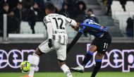 Atalanta's British midfielder Ademola Lookman (right) shoots and scores the opening goal during the Italian Serie A football match between Juventus and Atalanta at the Juventus Stadium in Turin, on January 22, 2023. Photo/AFP
