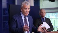 In this file photo taken on April 13, 2021, White House COVID-19 Response Coordinator Jeff Zients (left) and Director of the National Institute of Allergy and Infectious Diseases Dr. Anthony Fauci brief reporters in the Brady Press Briefing Room at the White House in Washington, DC. (Photo by CHIP SOMODEVILLA / GETTY IMAGES NORTH AMERICA / AFP)