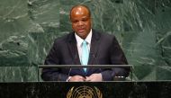 Eswatini's King Mswati III addresses the 73rd session of the United Nations General Assembly at U.N. headquarters in New York, U.S., September 26, 2018. File Photo: REUTERS/Eduardo Munoz





