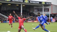 Leicester City's Kelechi Iheanacho shoots at goal during their FA Cup fourth round match against Walsall at Bescot Stadium, Walsall, Britain on January 28, 2023. REUTERS/Toby Melville