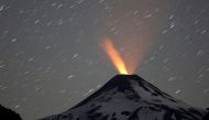 A general view of the Villarrica volcano from Pucon area, Chile on January 28, 2023. Picture taken using long exposure. REUTERS/Cristobal Saavedra Escobar