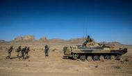 Members of the Iranian Army take part in a military exercise in Isfahan on September 8, 2022. [File: Handout/WANA via Reuters]
