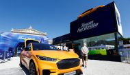 Ford Mustang Mach-E GT is seen during the Munich Auto Show, IAA Mobility 2021 in Munich, Germany, September 8, 2021. (REUTERS/Michaela Rehle)