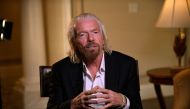 Virgin Galactic founder Richard Branson speaks during an interview while attending the Space Symposium in Colorado Springs, Colorado, US, on April 11, 2019. Picture taken April 11, 2019. File Photo / Reuters
