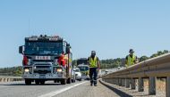 A handout image shows Department of Fire and Emergency Services crew searching for a radioactive capsule, in Australia in this picture obtained on January 28, 2023. AAP Image/Department Of Fire And Emergency Services/Handout via Reuters