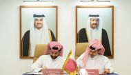Qatar Fund for Development (QFFD) and Silatech officials signing the agreement.