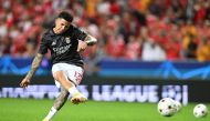 In this file photo taken on October 5, 2022 Benfica's Argentine midfielder Enzo Fernandez warms up before the UEFA Champions League 1st round day 3 group H match between SL Benfica and Paris Saint-Germain, at the Luz stadium in Lisbon. (Photo by PATRICIA DE MELO MOREIRA / AFP)
 