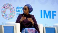 FILE PHOTO: Nigeria's Minister of Finance Zainab Ahmed speaks during a panel discussion at the headquarters of the International Monetary Fund during the Annual Meetings of the IMF and World Bank in Washington, U.S., October 13, 2022. REUTERS/James Lawler Duggan