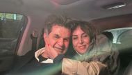 Film director Jafar Panahi and his wife, pose in Tehran, Iran in this undated picture obtained from social media on February 3, 2023. (@taherehsaidii/via REUTERS)