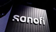 A logo on the Sanofi exhibition space at the Viva Technology conference dedicated to innovation and startups at Porte de Versailles exhibition center in Paris, France June 15, 2022. Reuters/Benoit Tessier/File Photo
