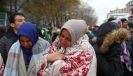 People react they wait near a search and rescue operation following an earthquake in Gaziantep, Turkey, February 7, 2023. (REUTERS/Cagla Gurdogan)