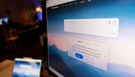 Microsoft Bing search engine in pictured on a monitor in the Bing Experience Lounge during an event introducing a new AI-powered Microsoft Bing and Edge at Microsoft in Redmond, Washington on February 7, 2023. - Microsoft's long-struggling Bing search engine will integrate the powerful capabilities of language-based artificial intelligence, CEO Satya Nadella said, declaring what he called a new era for online search. (Photo by Jason Redmond / AFP)