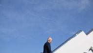 US President Joe Biden walks to board Air Force One at Joint Base Andrews in Maryland on February 8, 2023. - Biden is travelling to Wisconsin to speak about his economic plan. (Photo by Mandel NGAN / AFP)