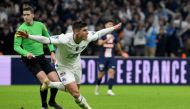 Marseille's Ukrainian midfielder Ruslan Malinovskyi celebrates scoring his team's second goal during the French Cup round of 16 football match between Olympique Marseille (OM) and Paris Saint-Germain (PSG) at Stade Velodrome in Marseille, southern France on February 8, 2023. (Photo by NICOLAS TUCAT / AFP)