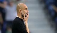 File Photo: Estadio do Dragao, Porto, Portugal - May 29, 2021 Manchester City manager Pep Guardiola: REUTERS/Carl Recine