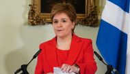 Scotland's First Minister, and leader of the Scottish National Party (SNP), Nicola Sturgeon, speaks during a press conference at Bute House in Edinburgh where she announced she will stand down as First Minister, in Edinburgh on February 15, 2023. 