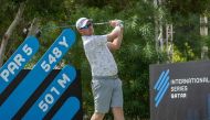 Justin Harding of South Africa during the Pro-am event yesterday at the International Series Qatar at Doha Golf Club. Pic: Ian Walton/Asian Tour.