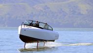 French sailor Tanguy de Lamotte, CEO of Candela US, drives the company's 
