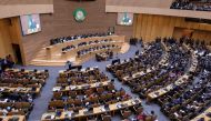 A general view of the opening session of the 36th Ordinary Session of the Assembly of the African Union (AU) at the African Union Headquarters in Addis Ababa on February 18, 2023. (Photo by Tony KARUMBA / AFP)