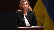 Ukrainian First Lady Olena Zelenska speaks to members of the US Congress about Russia’s invasion of Ukraine, in the US Capitol Visitors Center Auditorium on July 20, 2022, in Washington, DC. File photo / AFP