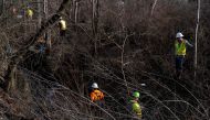 Ohio EPA and other clean-up crews work in Sulphur Run creek on February 23, 2023 in East Palestine, Ohio. Photo by Michael Swensen / GETTY IMAGES NORTH AMERICA / Getty Images via AFP