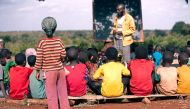 Children taking part in an Education Above All Foundation project.