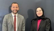 Prof. Rana Sobh, Dean of the College of Business and Economics and Max Tunon, Head of the ILO in Doha.