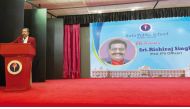 Rishiraj Singh addressing the students 