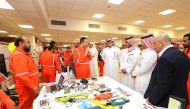 Qatargas Chief Executive Officer Khalid bin Khalifa Al Thani and members of the senior management at the event.