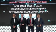 QIB representatives at the IFN awards ceremony.
